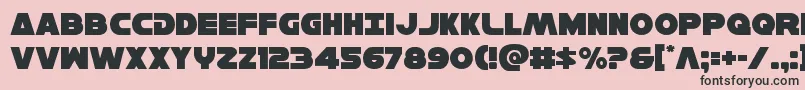 Hansolov3 Font – Black Fonts on Pink Background