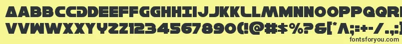 Hansolov3 Font – Black Fonts on Yellow Background