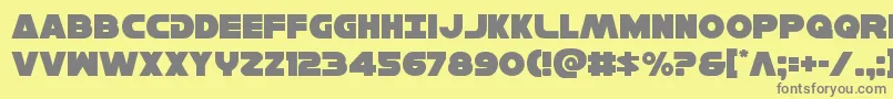 Hansolov3 Font – Gray Fonts on Yellow Background