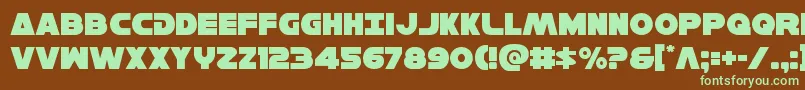 Hansolov3 Font – Green Fonts on Brown Background