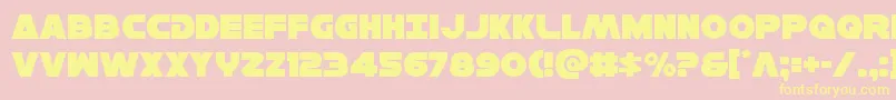 Hansolov3 Font – Yellow Fonts on Pink Background