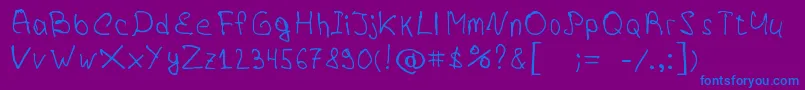 Voronov Font – Blue Fonts on Purple Background