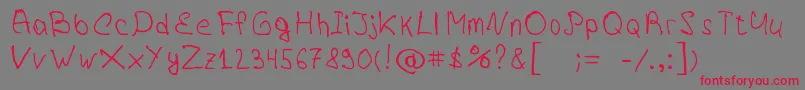Voronov Font – Red Fonts on Gray Background