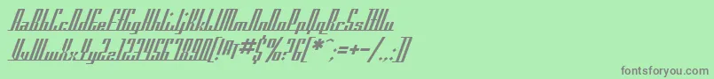 SfAmericanaDreams-fontti – harmaat kirjasimet vihreällä taustalla