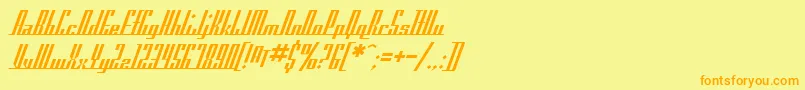 Шрифт SfAmericanaDreams – оранжевые шрифты на жёлтом фоне