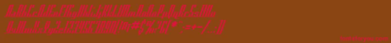 SfAmericanaDreams Font – Red Fonts on Brown Background