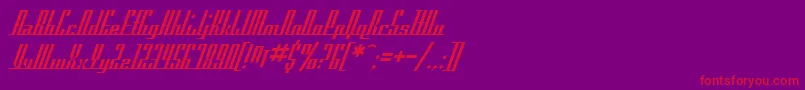 SfAmericanaDreams Font – Red Fonts on Purple Background