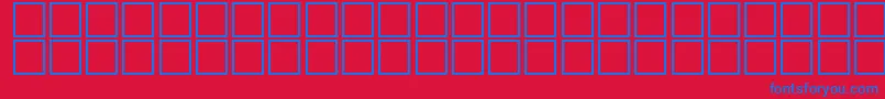 フォントMcsFarisyEU3D. – 赤い背景に青い文字