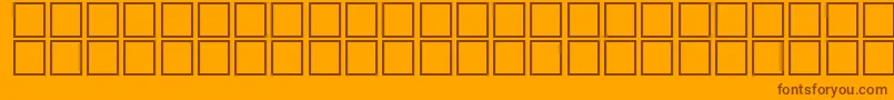 McsFarisyEU3D.-Schriftart – Braune Schriften auf orangefarbenem Hintergrund