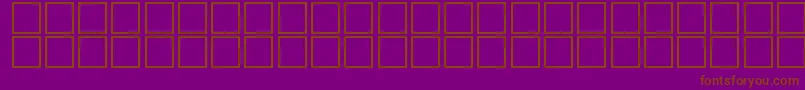 フォントMcsFarisyEU3D. – 紫色の背景に茶色のフォント