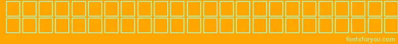 フォントMcsFarisyEU3D. – オレンジの背景に緑のフォント