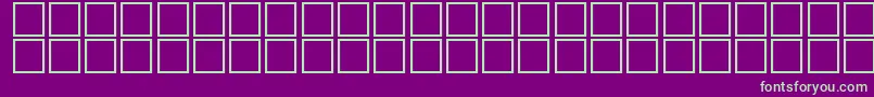 フォントMcsFarisyEU3D. – 紫の背景に緑のフォント
