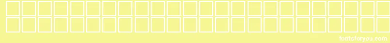 Czcionka McsFarisyEU3D. – białe czcionki na żółtym tle