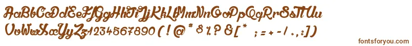 Шрифт QualiteDeluxePlatinium – коричневые шрифты на белом фоне