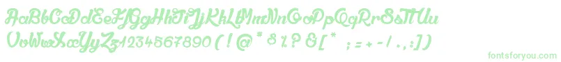 QualiteDeluxePlatinium Font – Green Fonts on White Background