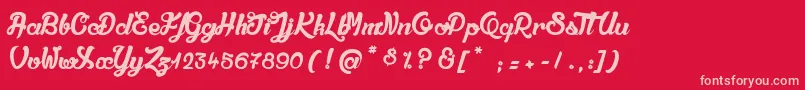 QualiteDeluxePlatinium Font – Pink Fonts on Red Background