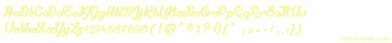 Шрифт QualiteDeluxePlatinium – жёлтые шрифты