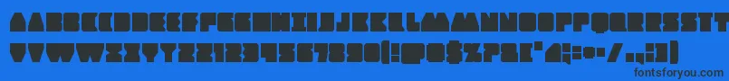 Contourofduty Font – Black Fonts on Blue Background