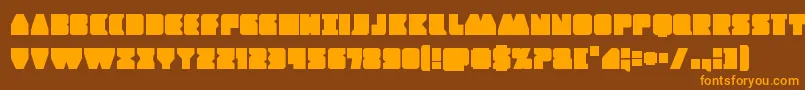 Contourofduty Font – Orange Fonts on Brown Background