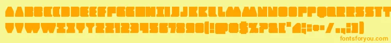 Contourofduty Font – Orange Fonts on Yellow Background