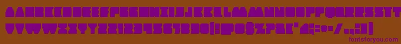 Contourofduty Font – Purple Fonts on Brown Background