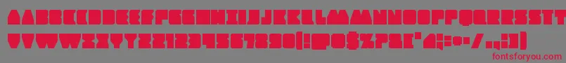 Contourofduty Font – Red Fonts on Gray Background