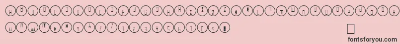 QВ° Font – Black Fonts on Pink Background