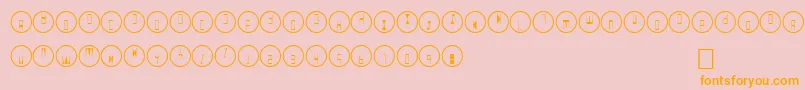 QВ° Font – Orange Fonts on Pink Background