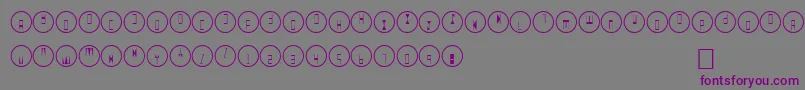 QВ° Font – Purple Fonts on Gray Background