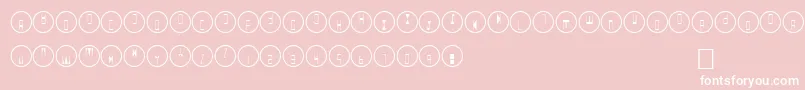 QВ° Font – White Fonts on Pink Background