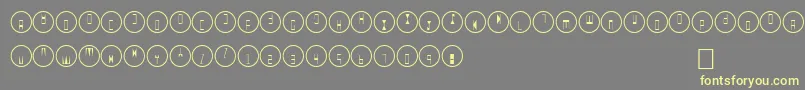 QВ° Font – Yellow Fonts on Gray Background