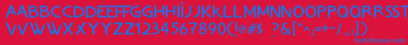 Шрифт ChvladFont – синие шрифты на красном фоне