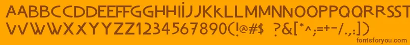 ChvladFont Font – Brown Fonts on Orange Background