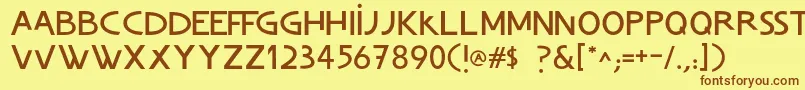 fuente ChvladFont – Fuentes Marrones Sobre Fondo Amarillo