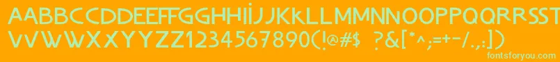 ChvladFont Font – Green Fonts on Orange Background