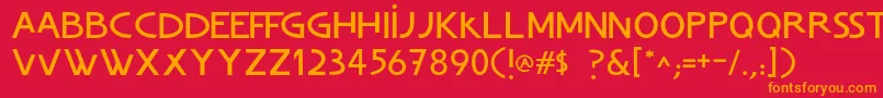 ChvladFont Font – Orange Fonts on Red Background