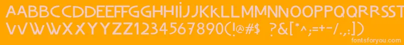 ChvladFont Font – Pink Fonts on Orange Background