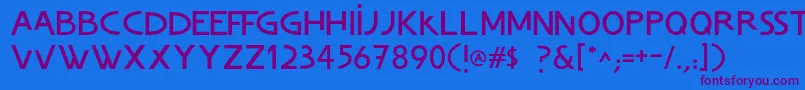 ChvladFont Font – Purple Fonts on Blue Background