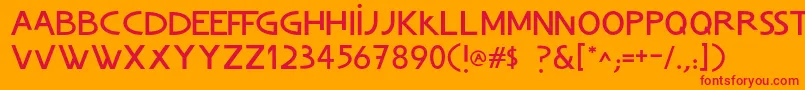 ChvladFont Font – Red Fonts on Orange Background