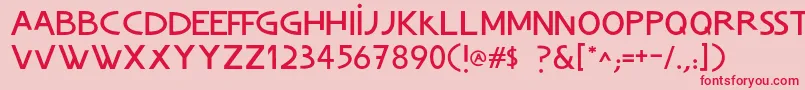 ChvladFont Font – Red Fonts on Pink Background