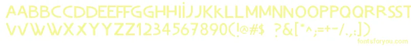 ChvladFont Font – Yellow Fonts on White Background