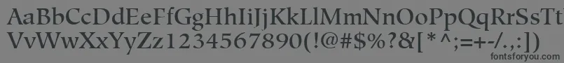 HiroshigeLtMedium-Schriftart – Schwarze Schriften auf grauem Hintergrund