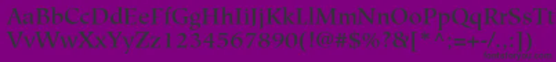 HiroshigeLtMedium-fontti – mustat fontit violetilla taustalla