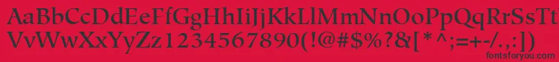HiroshigeLtMedium Font – Black Fonts on Red Background