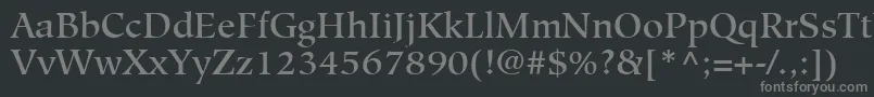 HiroshigeLtMedium Font – Gray Fonts on Black Background
