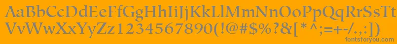 HiroshigeLtMedium Font – Gray Fonts on Orange Background