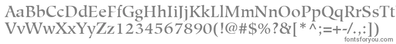 HiroshigeLtMedium Font – Gray Fonts on White Background