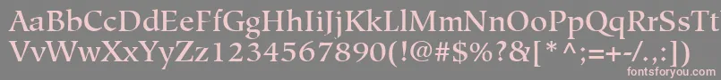 HiroshigeLtMedium Font – Pink Fonts on Gray Background