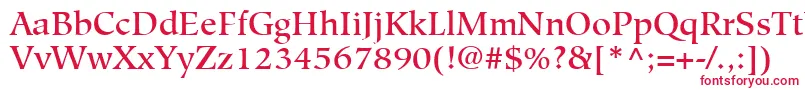 HiroshigeLtMedium-fontti – punaiset fontit