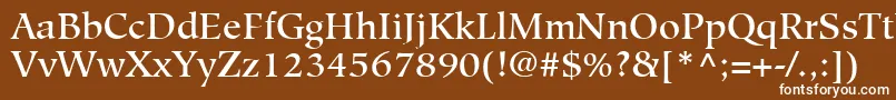 HiroshigeLtMedium Font – White Fonts on Brown Background